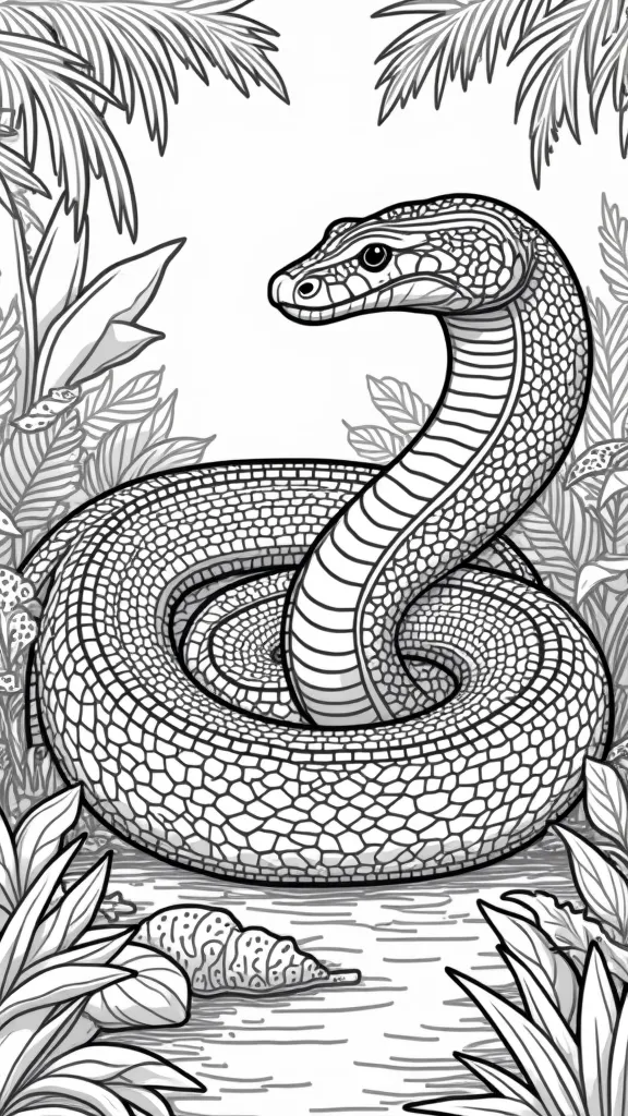 anaconda coloring pages